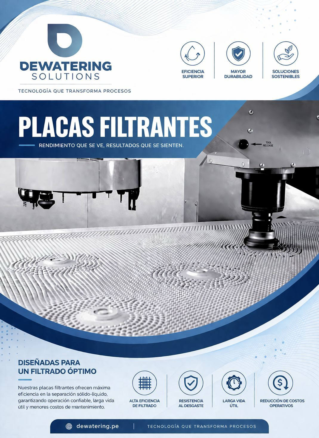Fabricación de placas filtrantes Dewatering Solutions